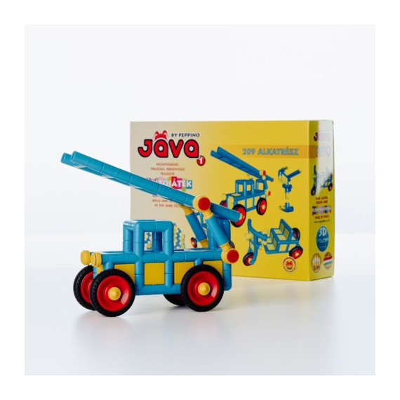 Jáva 1 építőjáték (kisautó, tricikli)