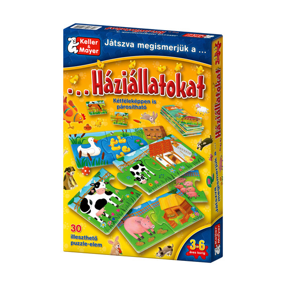 Játszva megismerjük a háziállatokat 30 darabos puzzle