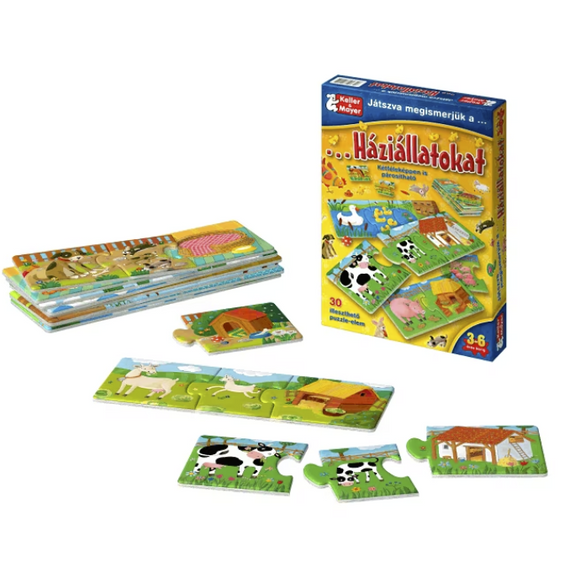 Játszva megismerjük a háziállatokat 30 darabos puzzle Játszva megismerjük a háziállatokat 30 darabos puzzle