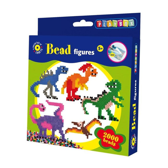 PLAYBOX GYÖNGYKÉP FIGURÁK, 2000 DB - DINÓK