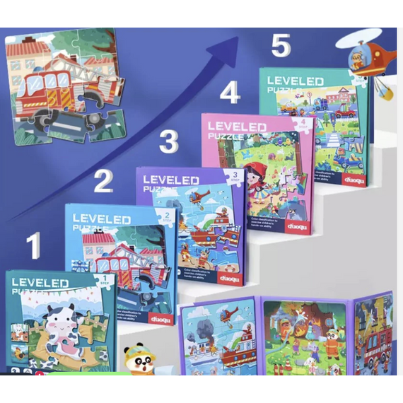 Lépésről lépésre - Mágneses puzzle - fejlesztő játék - 2 -es szint Lépésről lépésre - Mágneses puzzle - fejlesztő játék - 2 -es szint