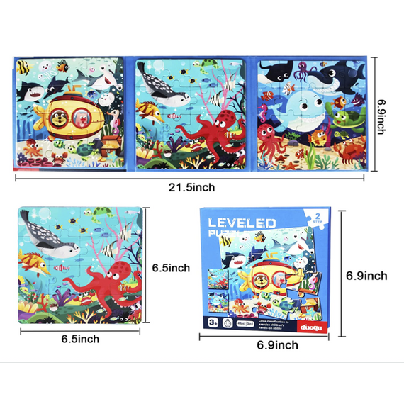 Lépésről lépésre - Mágneses puzzle - fejlesztő játék - 2 -es szint Lépésről lépésre - Mágneses puzzle - fejlesztő játék - 2 -es szint