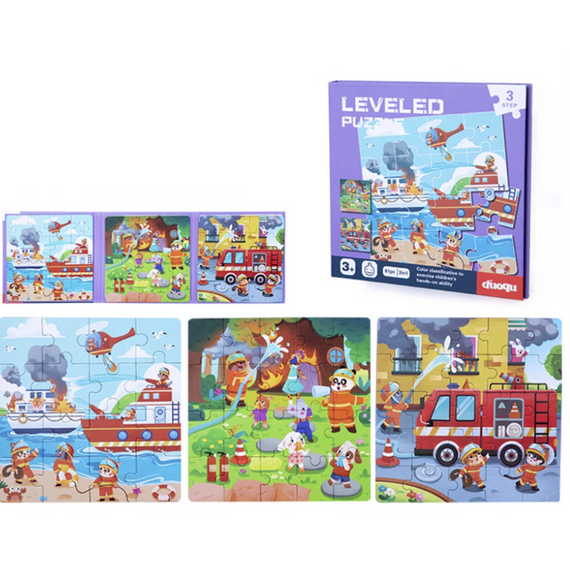 Lépésről lépésre - Mágneses puzzle - fejlesztő játék - 3 -as szint Lépésről lépésre - Mágneses puzzle - fejlesztő játék - 3 -as szint