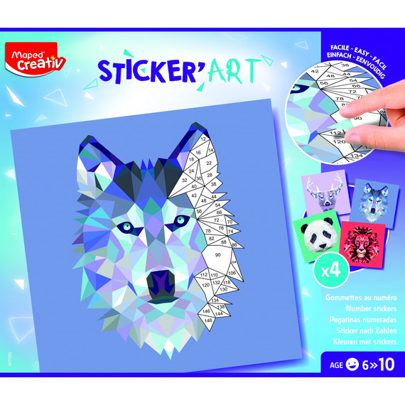 Kreatív matricás készlet, MAPED CREATIV "Sticker' Art", állatok Kreatív matricás készlet, MAPED CREATIV "Sticker' Art", állatok
