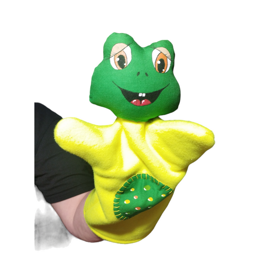 Kézműves béka báb Kézműves béka báb