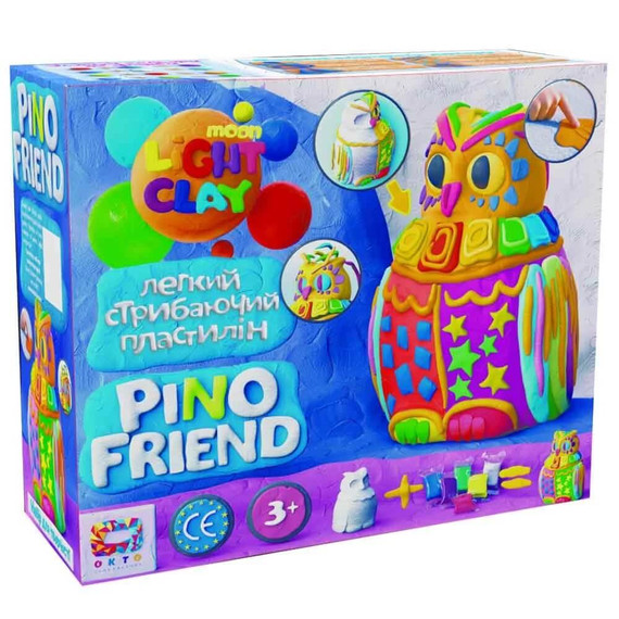 Pino Friend - Pino Barát - bagoly díszítő kreatív szett, gyurmával, habfigurával