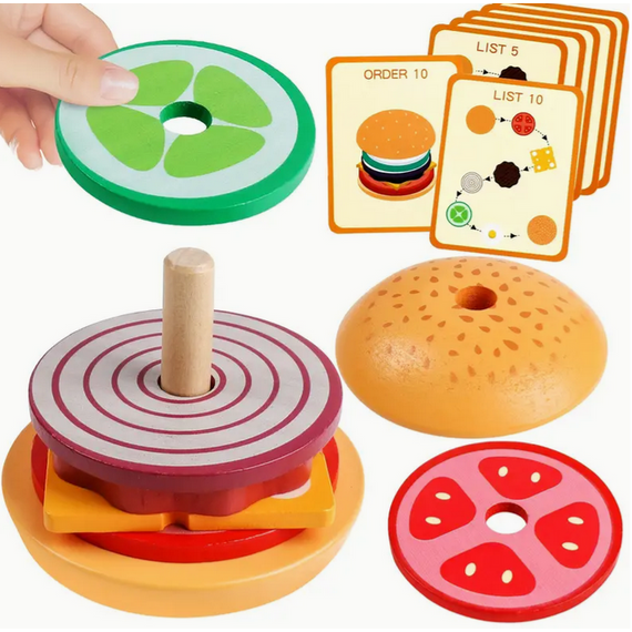 Hamburger építő, készítő játék Hamburger építő, készítő játék