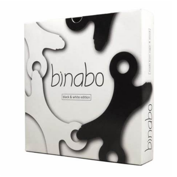 Binabo építőjáték készlet, fekete-fehér 60 db-os