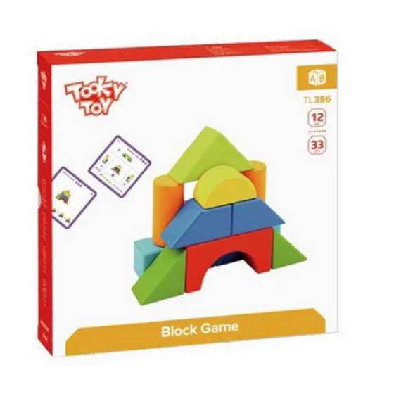 Tooky Toy várépítő logikai fa játék