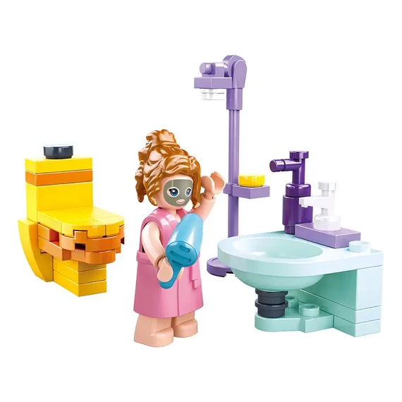 Sluban Girl's Dream - Fürdőszoba építőjáték készlet Sluban Girl's Dream - Fürdőszoba építőjáték készlet