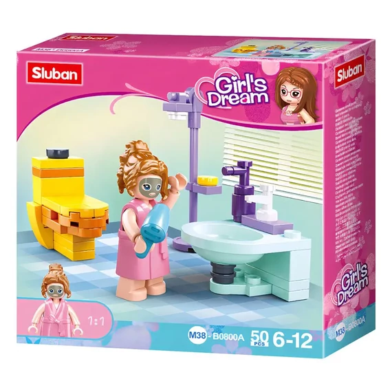 Sluban Girl's Dream - Fürdőszoba építőjáték készlet Sluban Girl's Dream - Fürdőszoba építőjáték készlet
