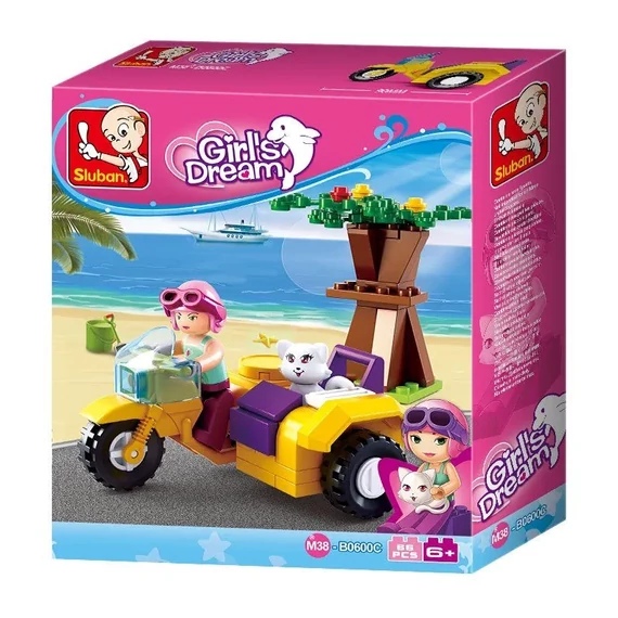 Sluban Girl's Dream - Tengerparti motorozás építőjáték készlet Sluban Girl's Dream - Tengerparti motorozás építőjáték készlet