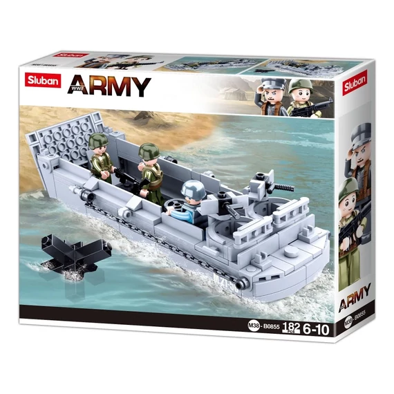 Sluban Army - WWII szövetséges LCVP partraszálló hajó építőjáték készlet Sluban Army - WWII szövetséges LCVP partraszálló hajó építőjáték készlet