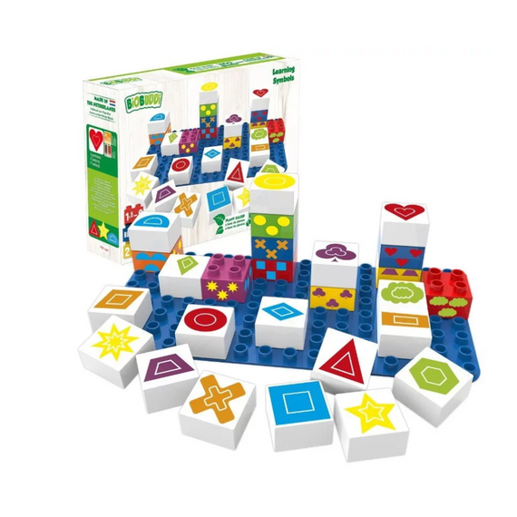 Biobuddi - Építőjáték - Tanulás – alakzatok (konstruáló játék) - A játék LEGO DUPLO kompatibilis. Biobuddi - Építőjáték - Tanulás – alakzatok (konstruáló játék) - A játék LEGO DUPLO kompatibilis.