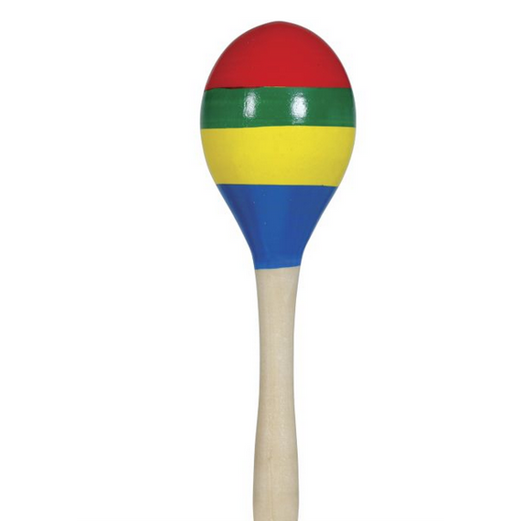 Színes fa rumbatök - 20 cm