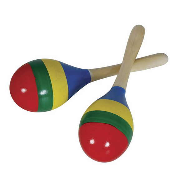 Színes fa rumbatök - 20 cm