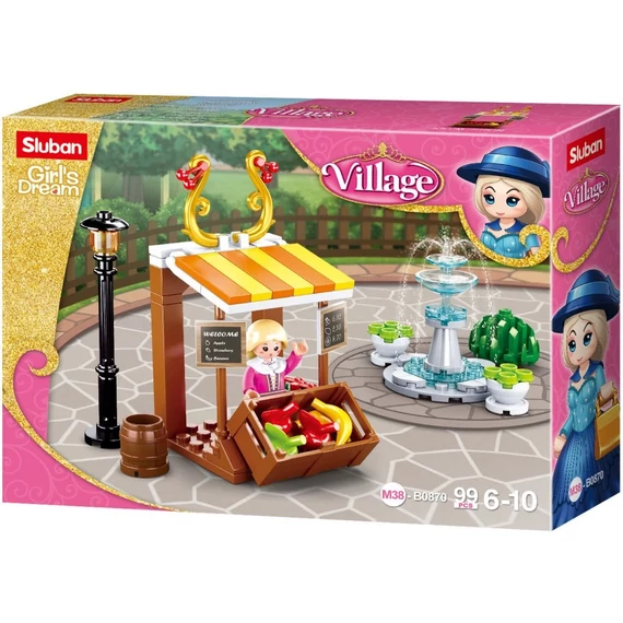 Sluban Girl's Dream - Gyümölcsös stand építőjáték készlet Sluban Girl's Dream - Gyümölcsös stand építőjáték készlet