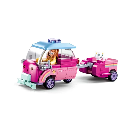 Sluban Girl's Dream - Kisállat szállító autó építőjáték készlet Sluban Girl's Dream - Kisállat szállító autó építőjáték készlet
