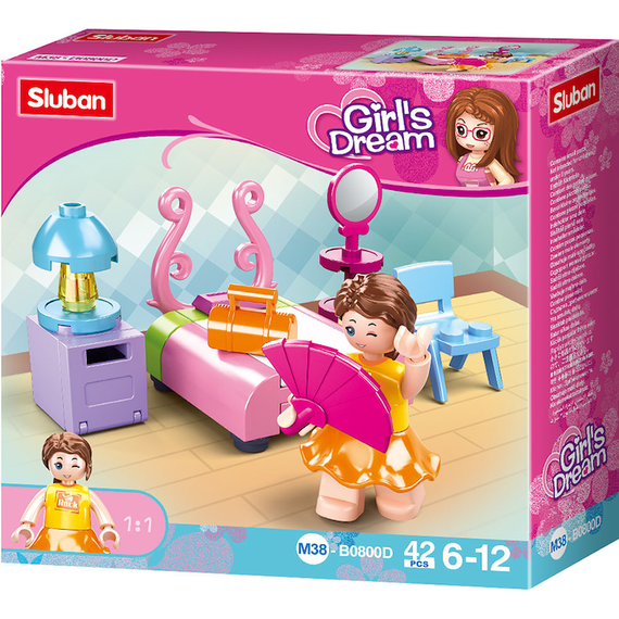 Sluban Girl's Dream - Hálószoba építőjáték készlet Sluban Girl's Dream - Hálószoba építőjáték készlet