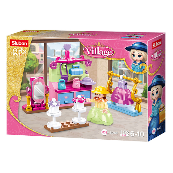 Sluban Girl's Dream - Ruhaszalon építőjáték készlet Sluban Girl's Dream - Ruhaszalon építőjáték készlet
