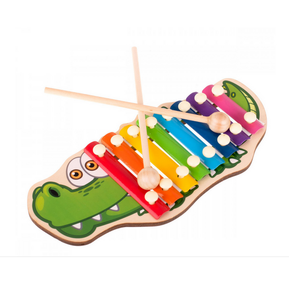 Krokodil alakú xylophone gyerekeknek