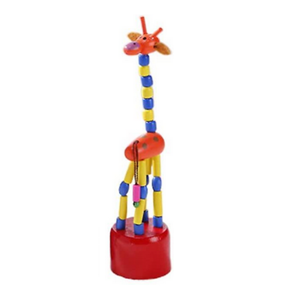 Nyomogatós figura - Zsiráf-Kék sárga