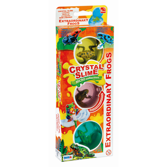 Béka nyálkában 3 db-os kiszerelés - Crystal slime extraordinary frogs