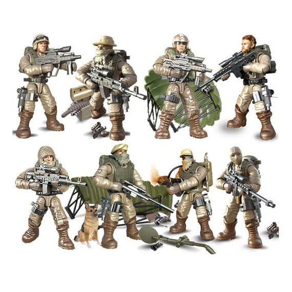 Mini katonai akciófigura - Special force soldier - többféle modell