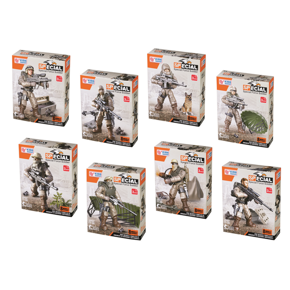 Mini katonai akciófigura - Special force soldier - többféle modell