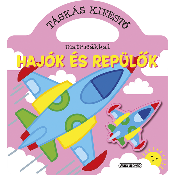 Táskás kifestő matricákkal - Hajók és repülők