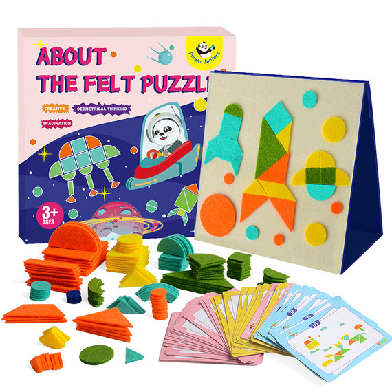 Panda Juniors - Filc puzzle - Geometriai formák