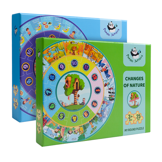 Panda Juniors - My round puzzle - Évszakok