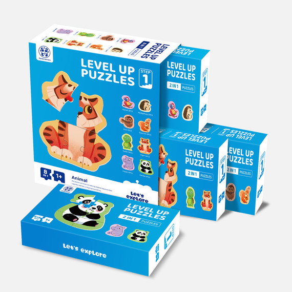 Panda Juniors - Level Up puzzle - 1 szint - 8 puzzle