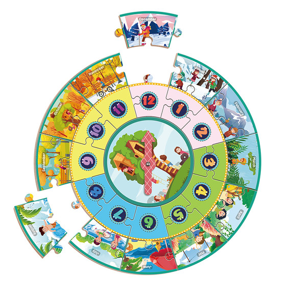 Panda Juniors - My round puzzle - Évszakok Panda Juniors - My round puzzle - Évszakok