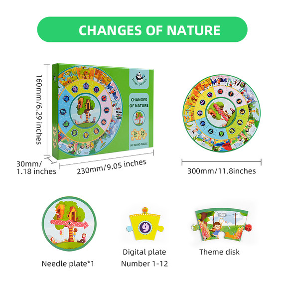Panda Juniors - My round puzzle - Évszakok Panda Juniors - My round puzzle - Évszakok
