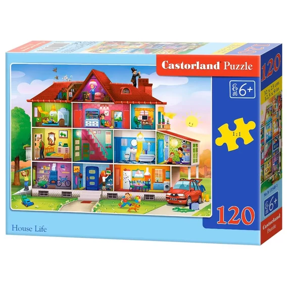 120 db-os puzzle Élet a házban (készségfejlesztő játék - Castorland) 120 db-os puzzle Élet a házban (készségfejlesztő játék - Castorland)