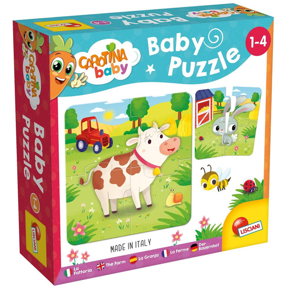 BABY CARROT Puzzle - A farm (hatszor négy darabos készségfejlesztő játék)