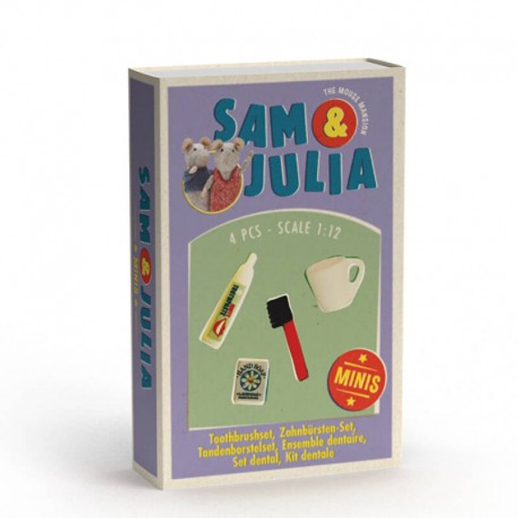 Sam & Julia Miniatűr kiegészítő - Fogmosó készlet - Valósághű, miniatűr kiegészítő Sam & Julia Miniatűr kiegészítő - Fogmosó készlet - Valósághű, miniatűr kiegészítő