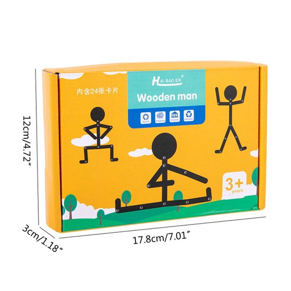 Pálcika sport ember (fa) - Wooden stick man