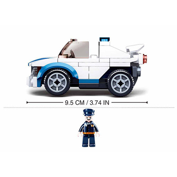 Sluban Police M38-B0824 Visszahúzható rendőrségi járőrkocsi Sluban Police M38-B0824 Visszahúzható rendőrségi járőrkocsi