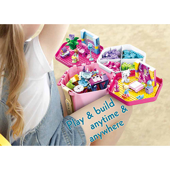 Sluban Bucket Bricks - Vödör kockákkal rózsaszín