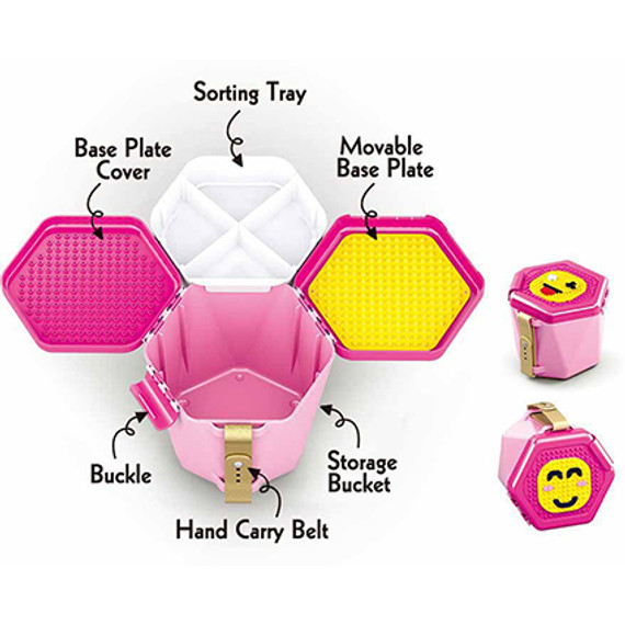 Sluban Bucket Bricks - Vödör kockákkal rózsaszín