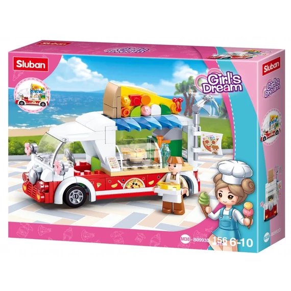Sluban Girl's Dream - Pizzás kocsi építőjáték készlet
