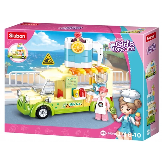 Sluban Girl's Dream - Smoothie-s kocsi építőjáték készlet