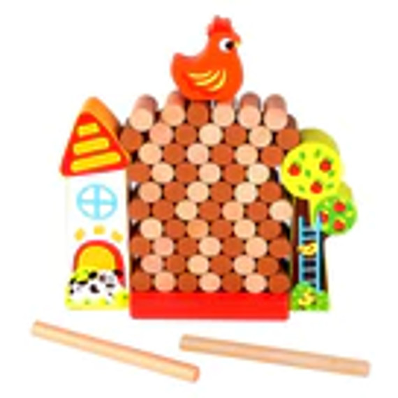 Ügyességi és logikai játék - Csirke-jenga - Chick Drop