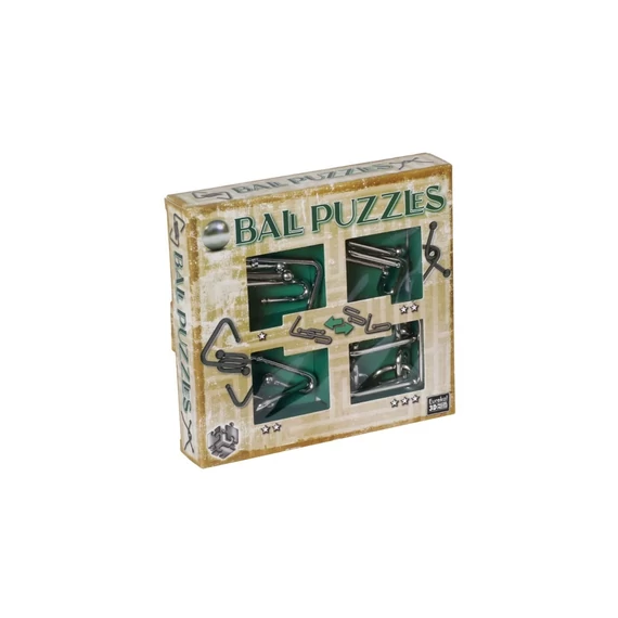 Fém ördöglakat szett - ball puzzle zöld - logikai játék Fém ördöglakat szett - ball puzzle zöld - logikai játék