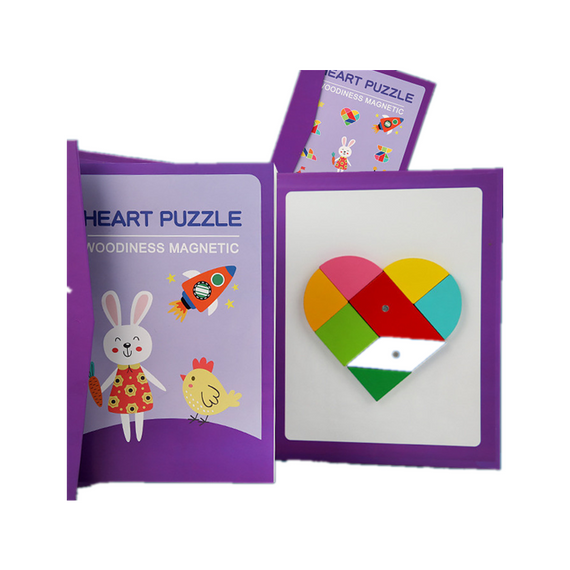 Tangram puzzle - mágneses - heart