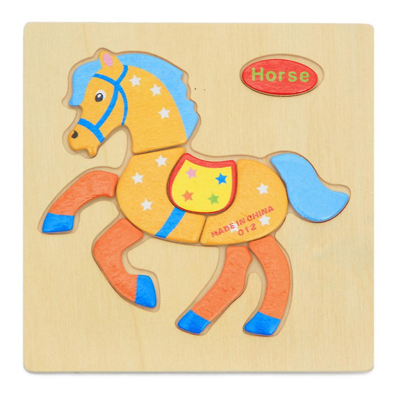 Fa puzzle - ló puzzle fából