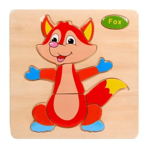 Fa puzzle - Róka (11 db-os készségfejlesztő játék kicsiknek)