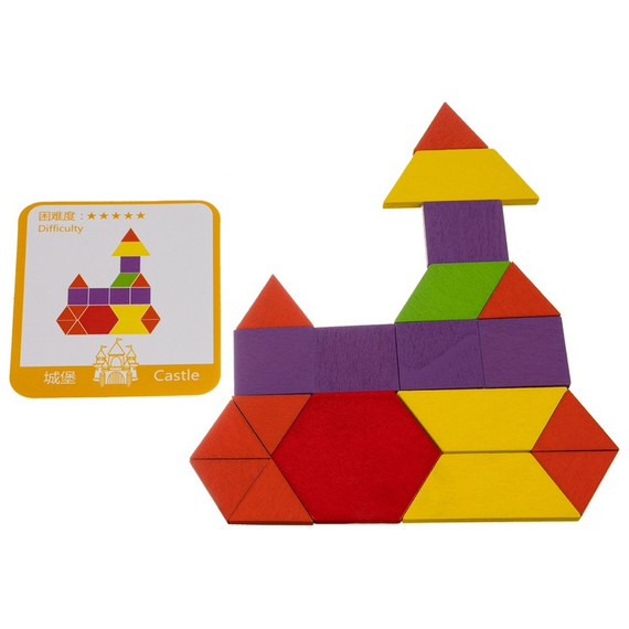 Geometric shapes oktató puzzle - mintakövető játék